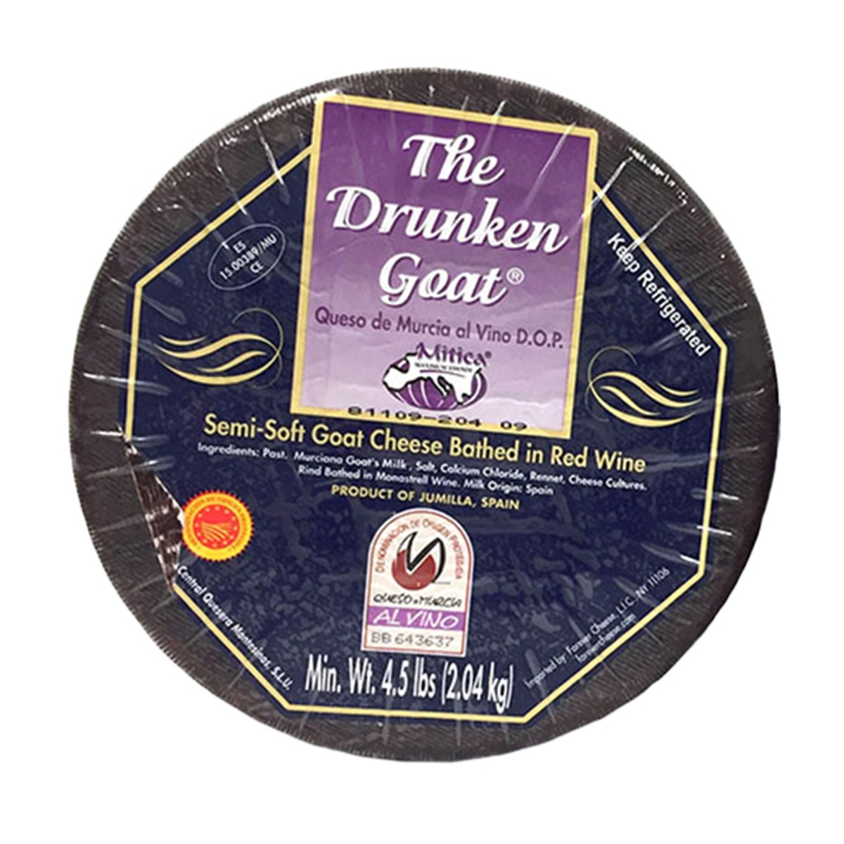 slide 1 of 1, Drunken Goat Cheese - per lb, 1 ct