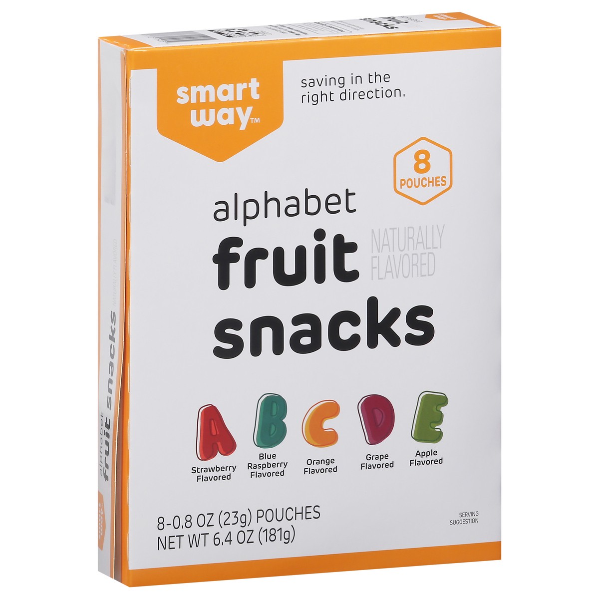 slide 8 of 9, Smart Way Naturally Flavored Alphabet Fruit Snacks, 8 ct