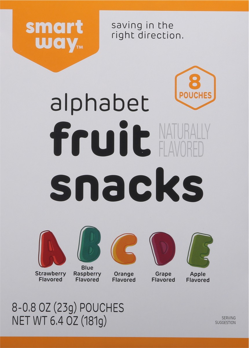 slide 5 of 9, Smart Way Naturally Flavored Alphabet Fruit Snacks, 8 ct