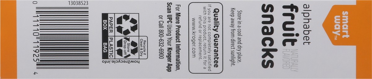 slide 3 of 9, Smart Way Naturally Flavored Alphabet Fruit Snacks, 8 ct