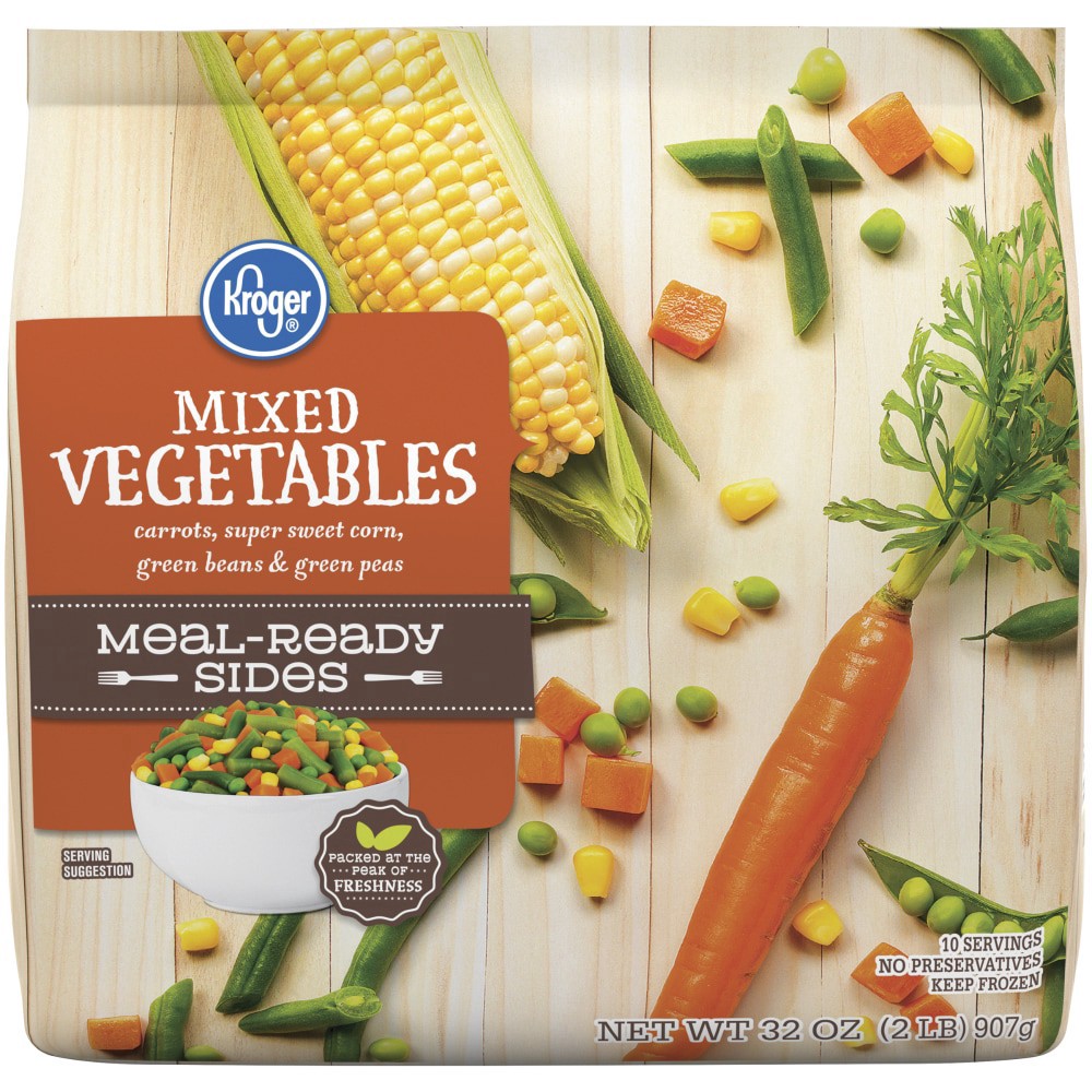 slide 3 of 4, Kroger Meal-Ready Sides Frozen Mixed Vegetables, 32 oz