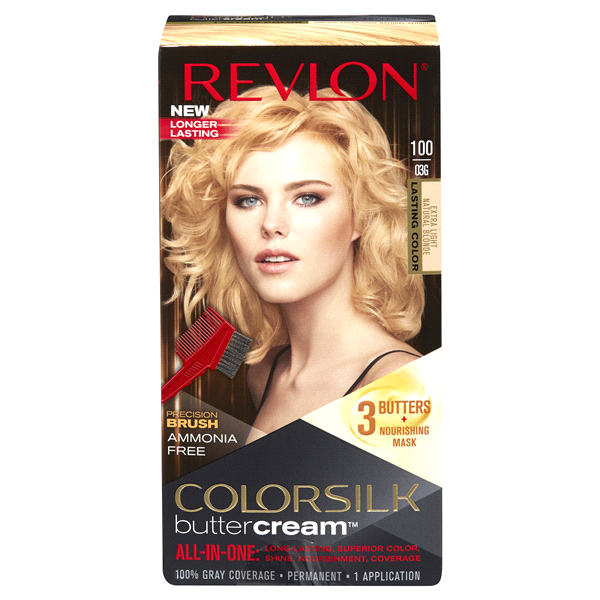 slide 1 of 1, Revlon Colorsilk Buttercream, Extra Light Natural Blonde, 1 kit