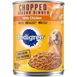 Pedigree Chopped Ground Dinner with Chicken Food for Dogs 13.2 oz