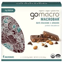 GoMacro MacroBars Dark Chocolate + Almonds 4 Each