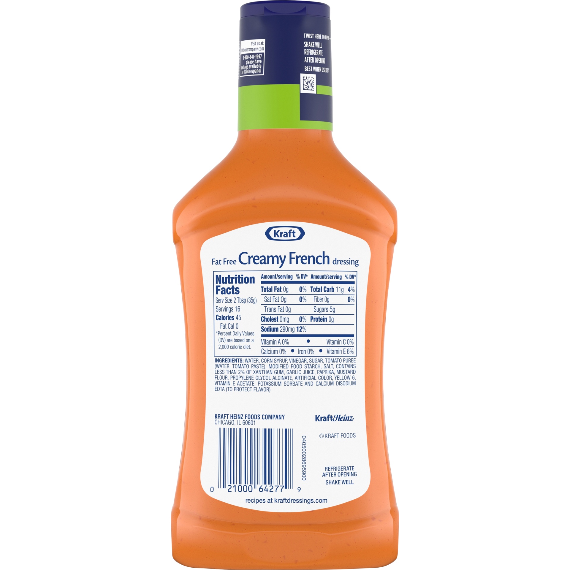 Kraft Fat Free Creamy French Dressing 16 fl oz Shipt