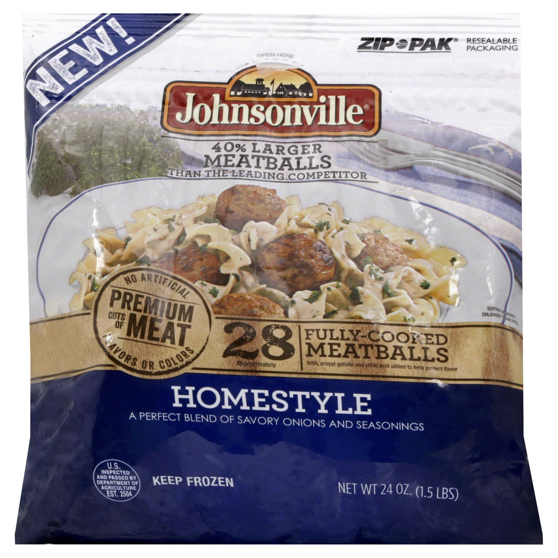 slide 1 of 3, Johnsonville Homestyle Meatballs 28 ea, 28 ct