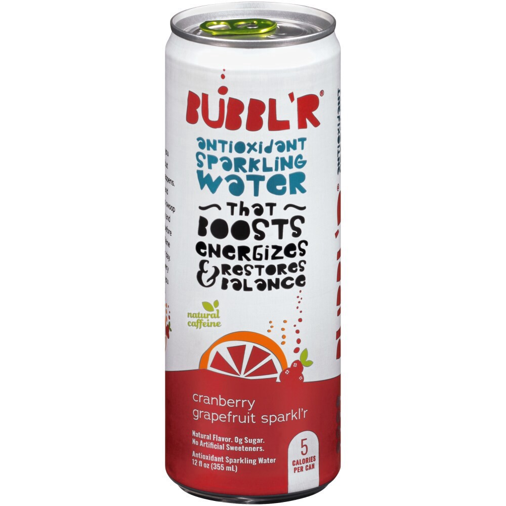 slide 5 of 5, BUBBL'R Cranberry Grapefruit Sparkl'R Antioxidant Sparkling Water - 12 fl oz, 12 fl oz