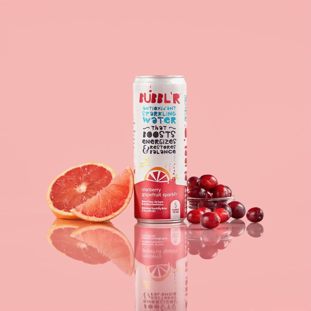 slide 4 of 5, BUBBL'R Cranberry Grapefruit Sparkl'R Antioxidant Sparkling Water - 12 fl oz, 12 fl oz