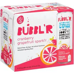 BUBBL'R Cranberry Grapefruit Sparkl'R Antioxidant Sparkling Water - 12 fl oz