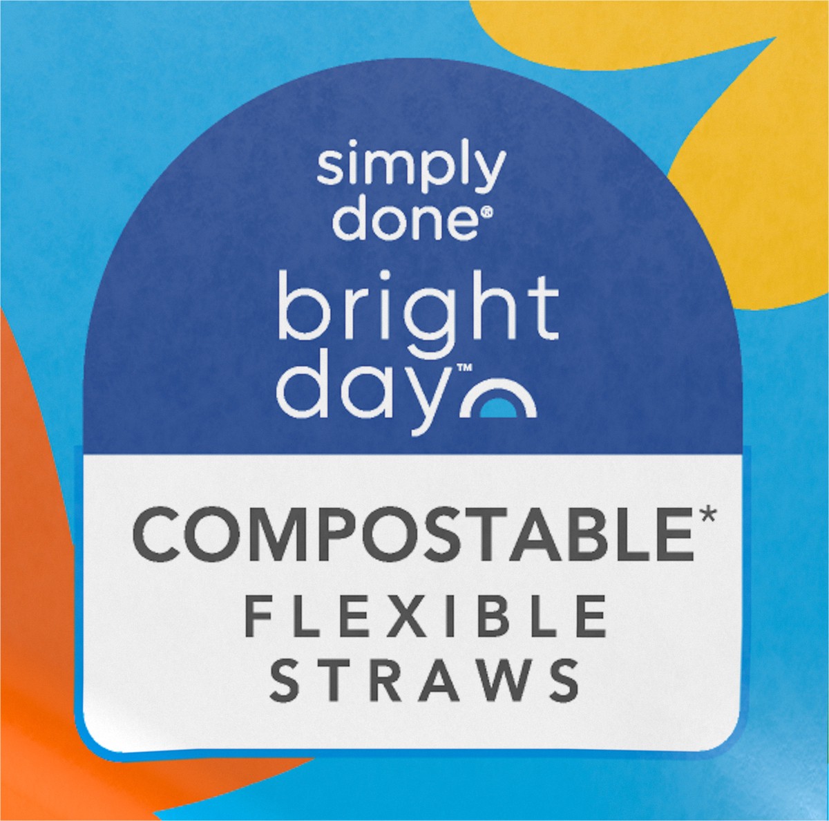slide 3 of 12, Simply Done Bright Day Flexible Compostable Straws 50 ea, 50 ct