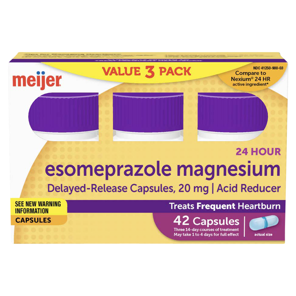 slide 1 of 2, Meijer Esomeprazole Magnesium Delayed Release Capsules, 42 ct