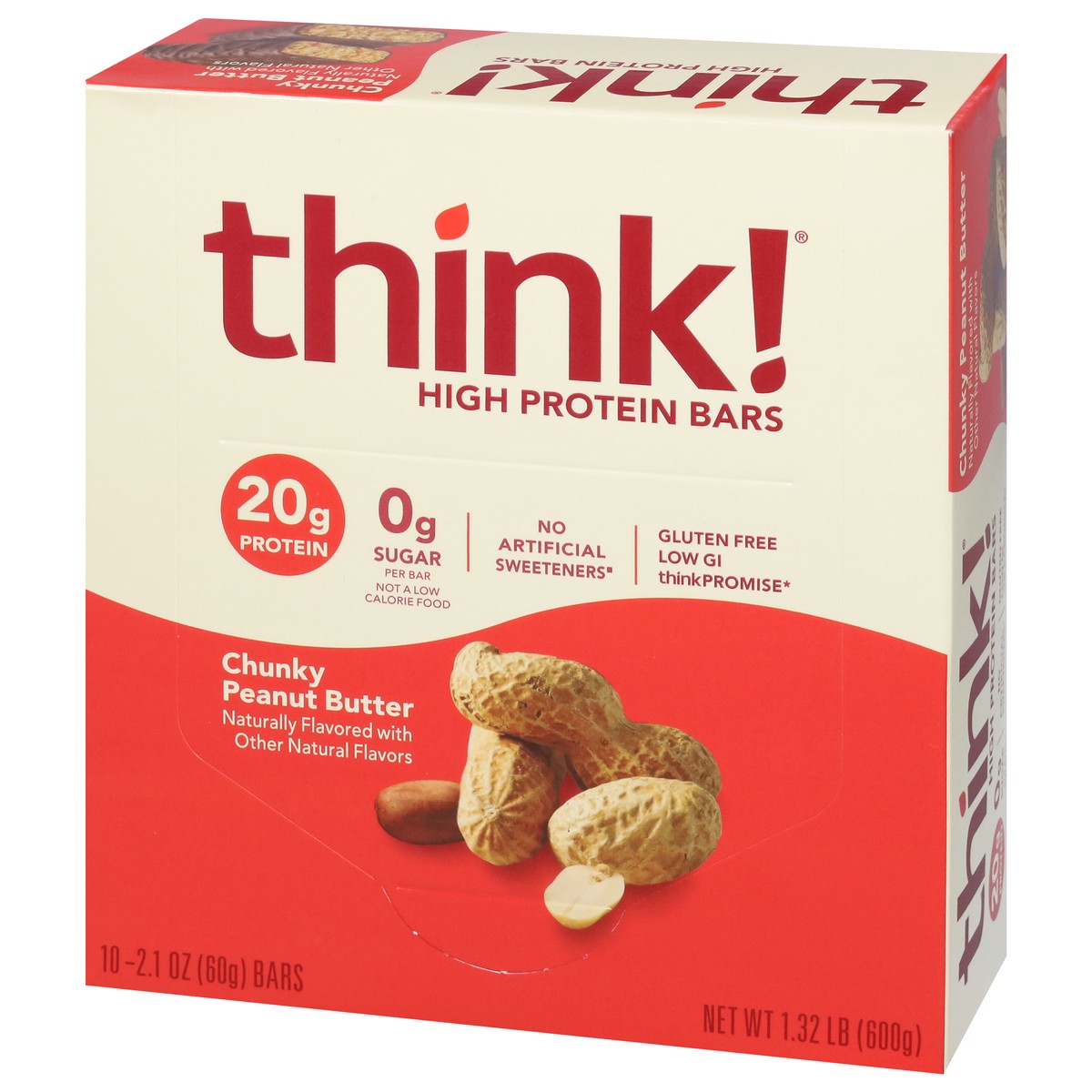 slide 2 of 12, thinkThin Think Thin High Protein Bars, Chunky Peanut Butter, 10 ct; 2.1 oz