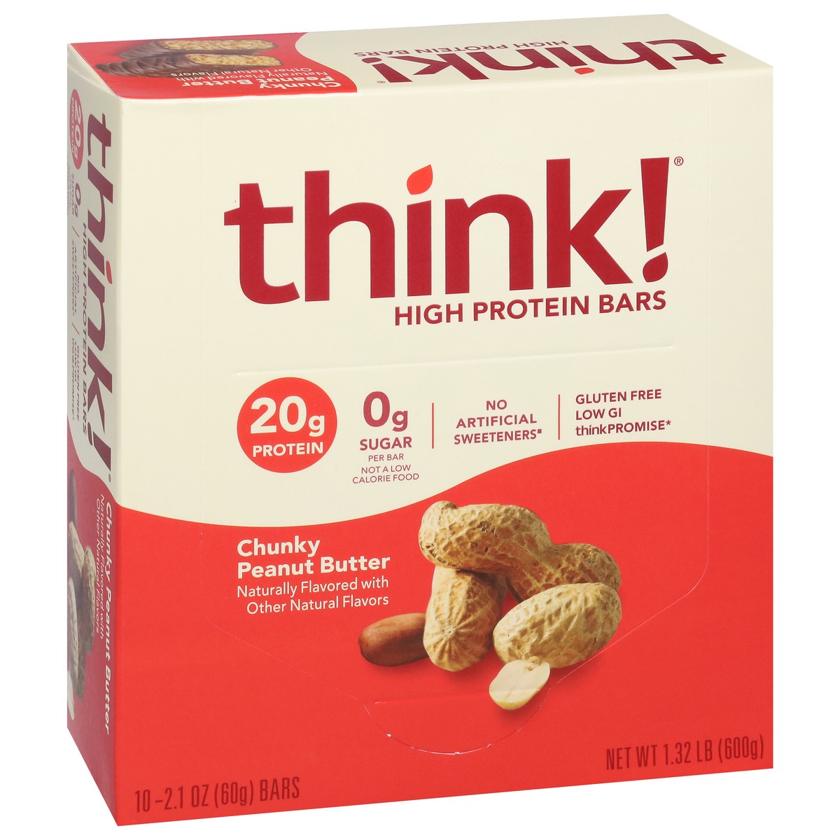 slide 11 of 12, thinkThin Think Thin High Protein Bars, Chunky Peanut Butter, 10 ct; 2.1 oz