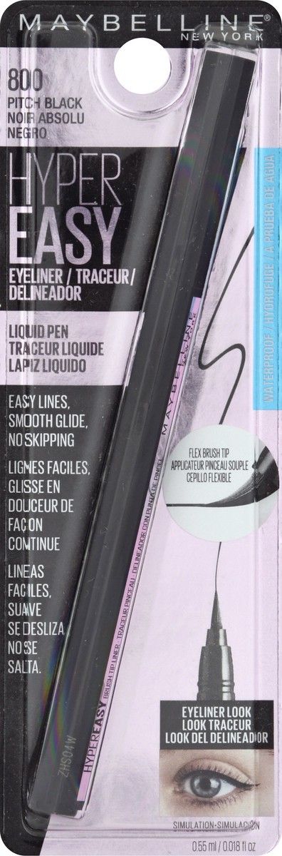 slide 6 of 9, Maybelline Hyper Easy Liquid Pen Eyeliner - Black - 0.018 fl oz, 0.018 fl oz