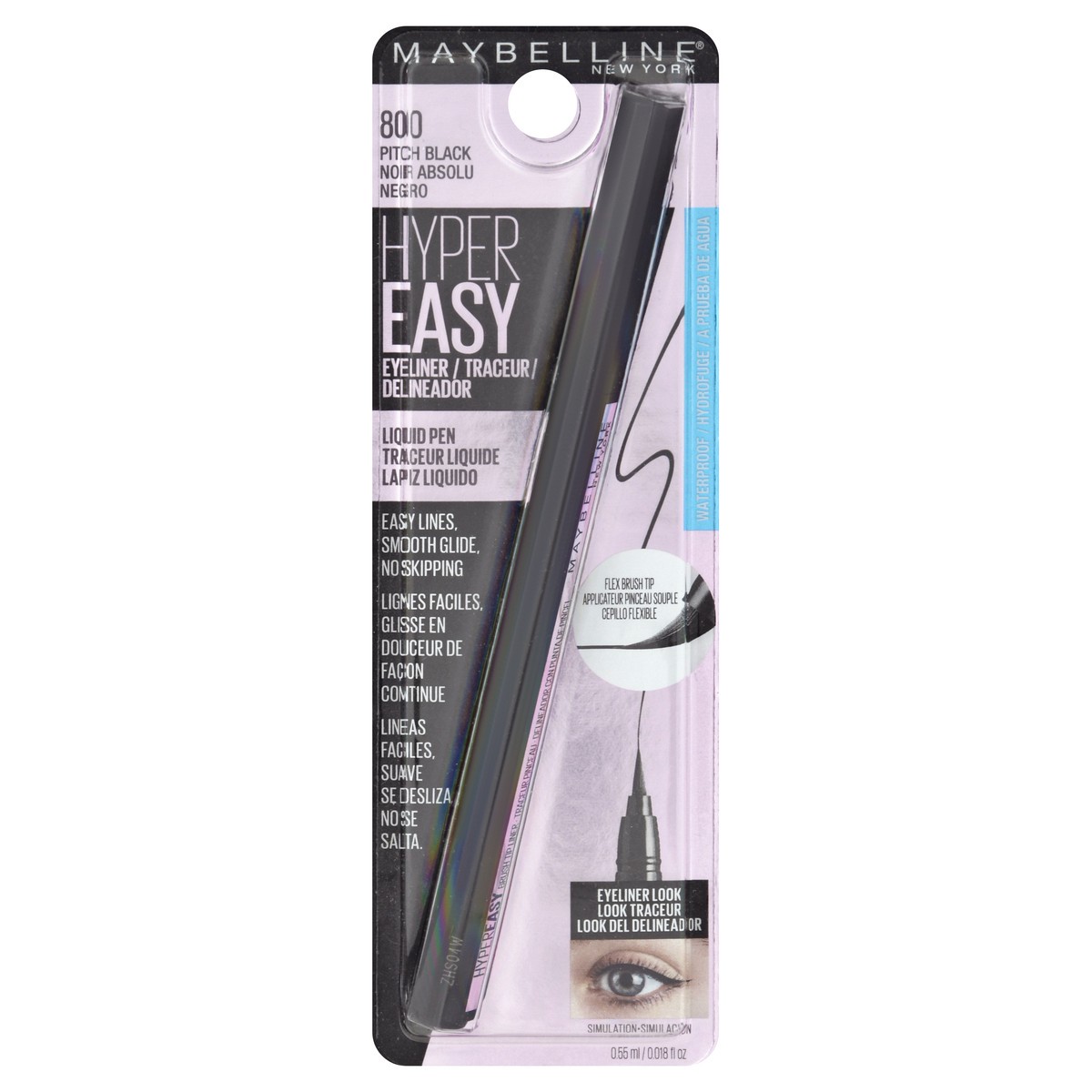 slide 1 of 9, Maybelline Hyper Easy Liquid Pen Eyeliner - Black - 0.018 fl oz, 0.018 fl oz