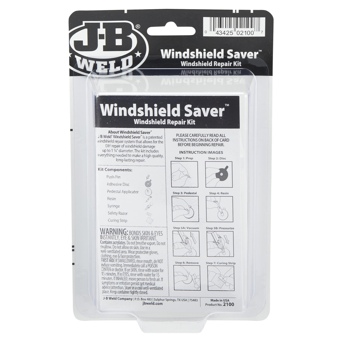 slide 21 of 29, J-B Weld Windshield Saver repair kit, 1 ct