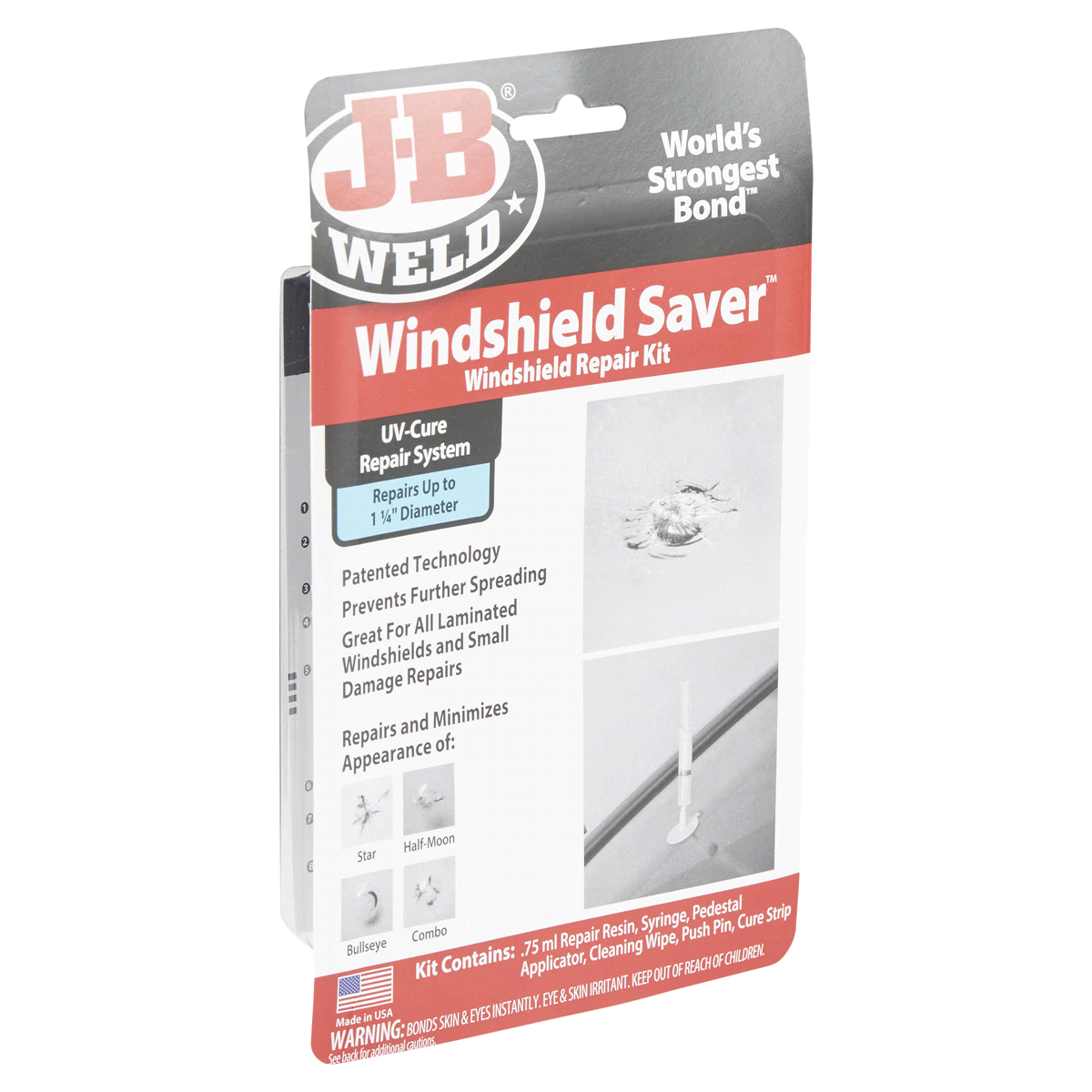 slide 5 of 29, J-B Weld Windshield Saver repair kit, 1 ct
