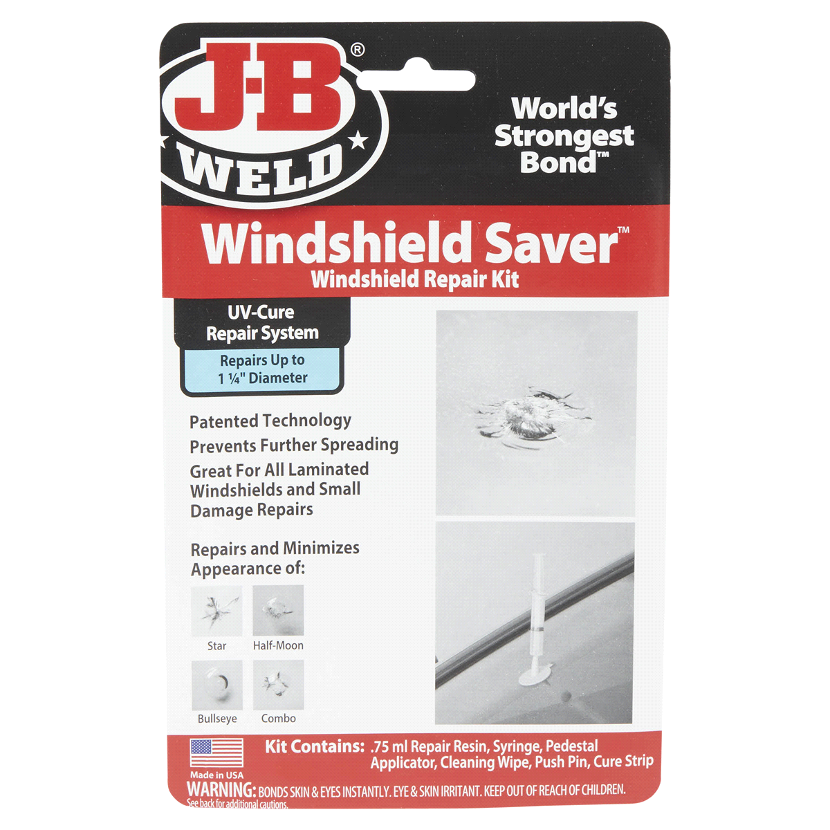 slide 1 of 29, J-B Weld Windshield Saver repair kit, 1 ct