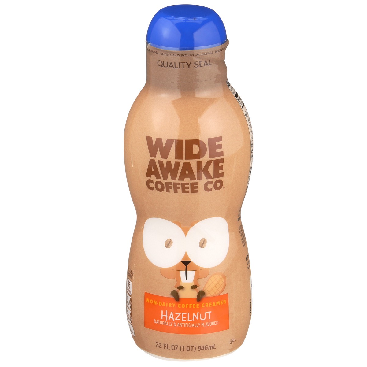 slide 1 of 9, Wide Awake Coffee Co. Coffee Creamer, Non-Dairy, Hazelnut, 32 oz