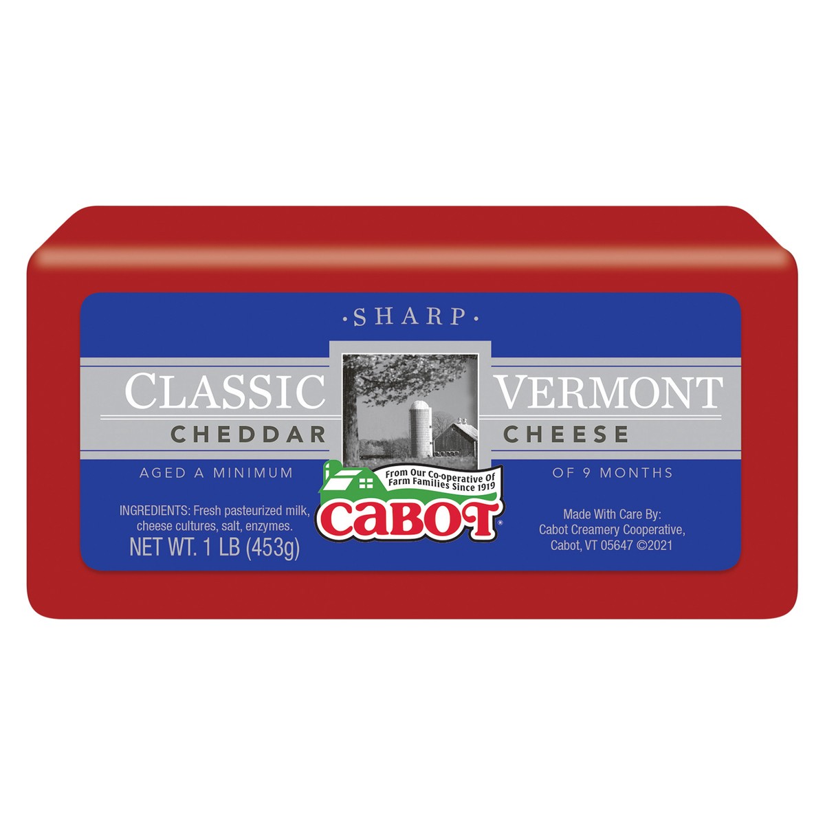slide 7 of 7, Cabot Sharp Cheddar Cheese, Waxed, 1 lb