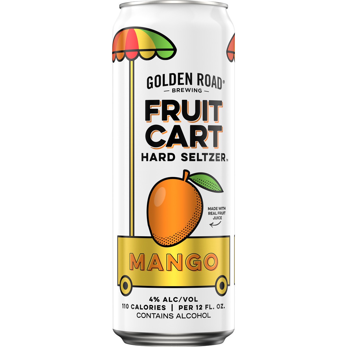 slide 1 of 6, Golden Road Fruit Cart Mango Hard Seltzer, 25 fl. oz. Can, 25 oz