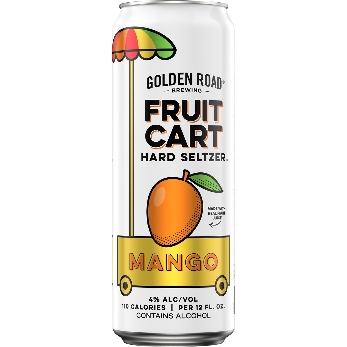 slide 6 of 6, Golden Road Fruit Cart Mango Hard Seltzer, 25 fl. oz. Can, 25 oz