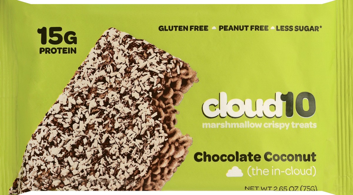 slide 5 of 5, CLOUD10 Crispy Treats, Marshmallow, Chocolate Coconut, 2.65 oz