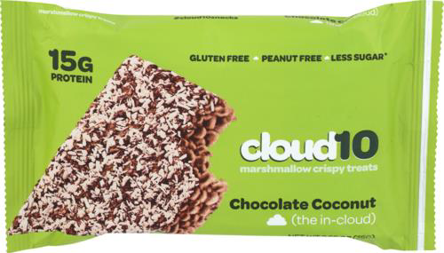 slide 1 of 5, CLOUD10 Crispy Treats, Marshmallow, Chocolate Coconut, 2.65 oz