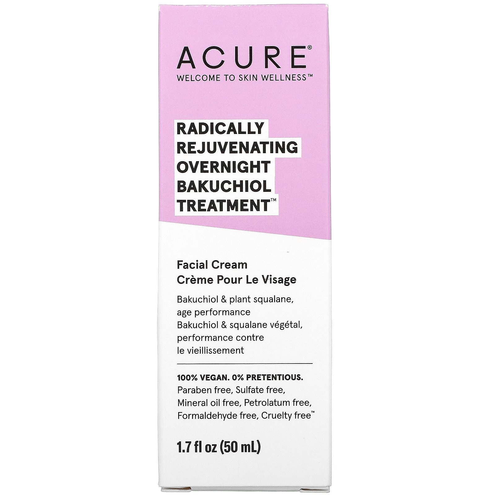 slide 1 of 1, Acure Organics Redically Rejuvenating Overnight Bakuchiol Treatmen, 1.7 oz