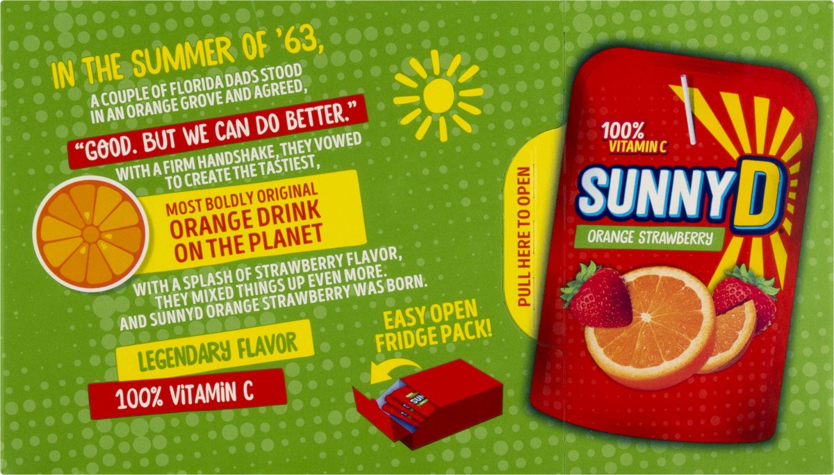 slide 4 of 11, Sunny D Citrus Punch Orange Strawberry - 10 ct; 6 fl oz, 10 ct; 6 fl oz