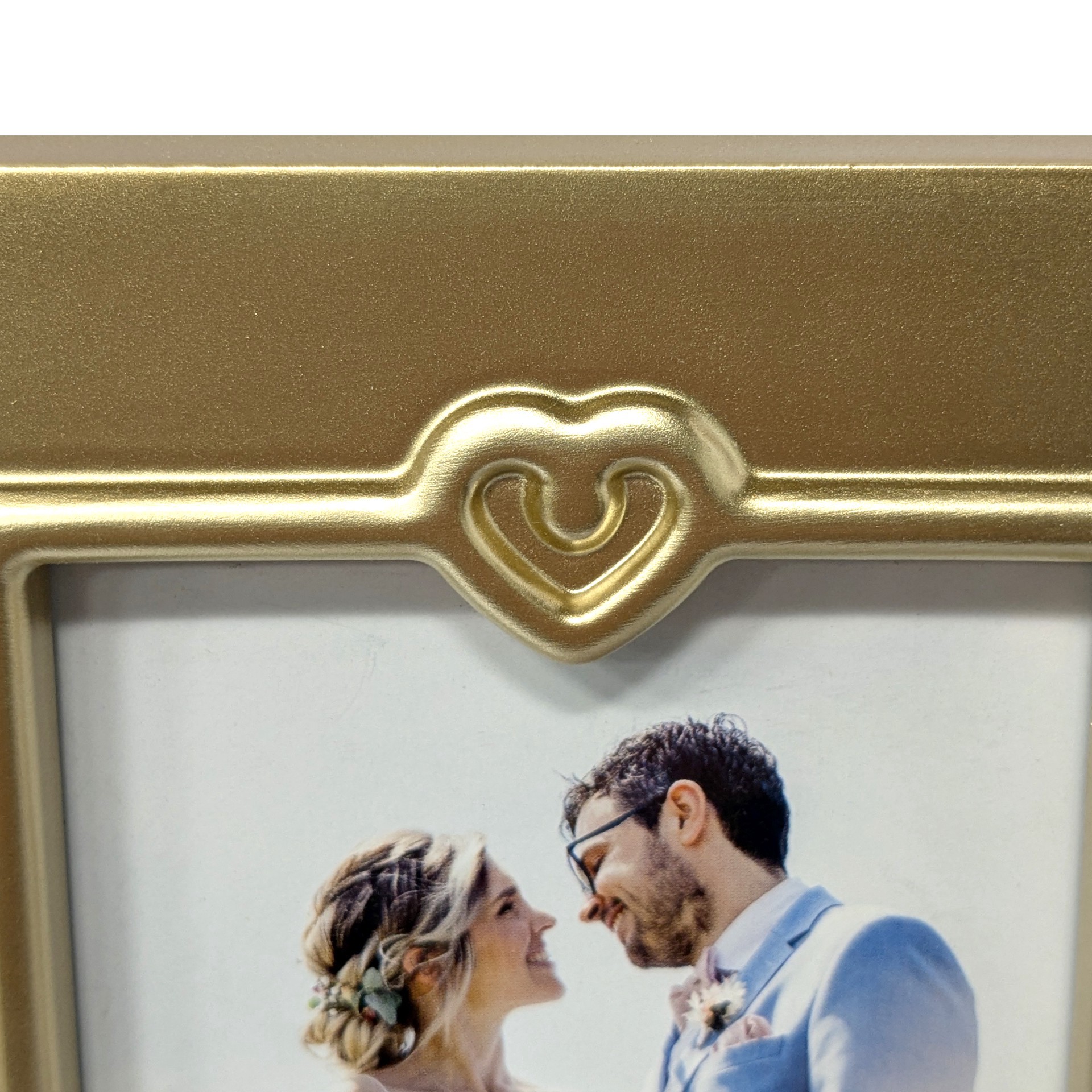 slide 6 of 7, Expressions Gold Frame With Heart Icon By Studio Decor, 4 in x 6 in