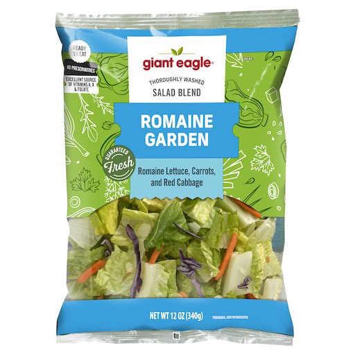 slide 1 of 1, Giant Eagle Fresh Romaine Garden Salad Blend, 12 oz