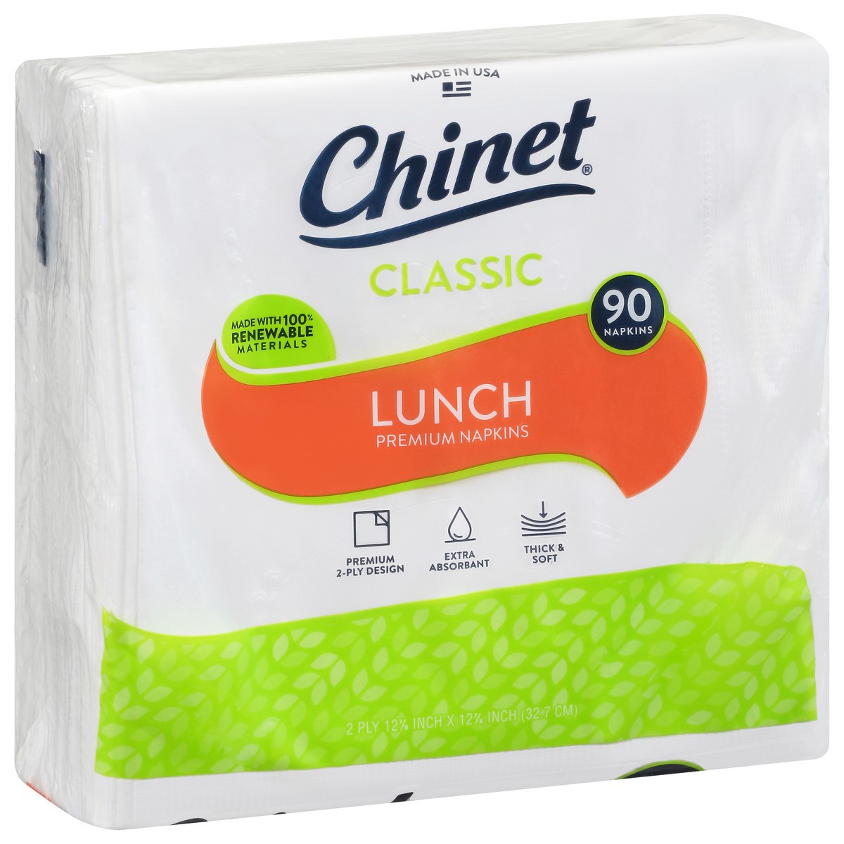 slide 8 of 9, Chinet All Occasion Napkins - Classic White, 90 Count, 90 ct