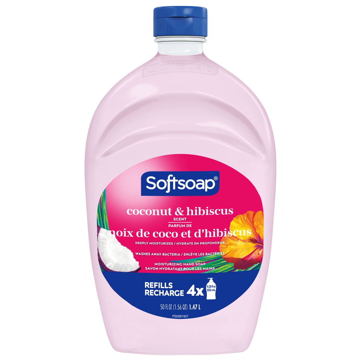 slide 1 of 12, Softsoap Moisturizing Liquid Hand Soap Refill, Coconut & Hibiscus - 50 Fluid Ounce, 50 oz