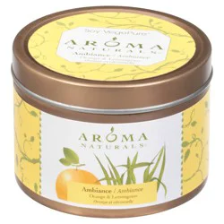 Aroma Naturals Soy Vegepure Ambiance Orange & Lemongrass Candles 2.8 oz