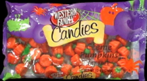 slide 1 of 1, Western Family Candy Creme Pumpkins, 12 oz