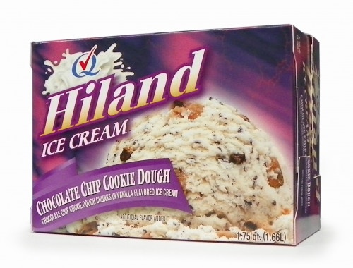slide 1 of 1, Hiland Dairy Chocolate Chip Cookie Dough Ice Cream, 56 oz