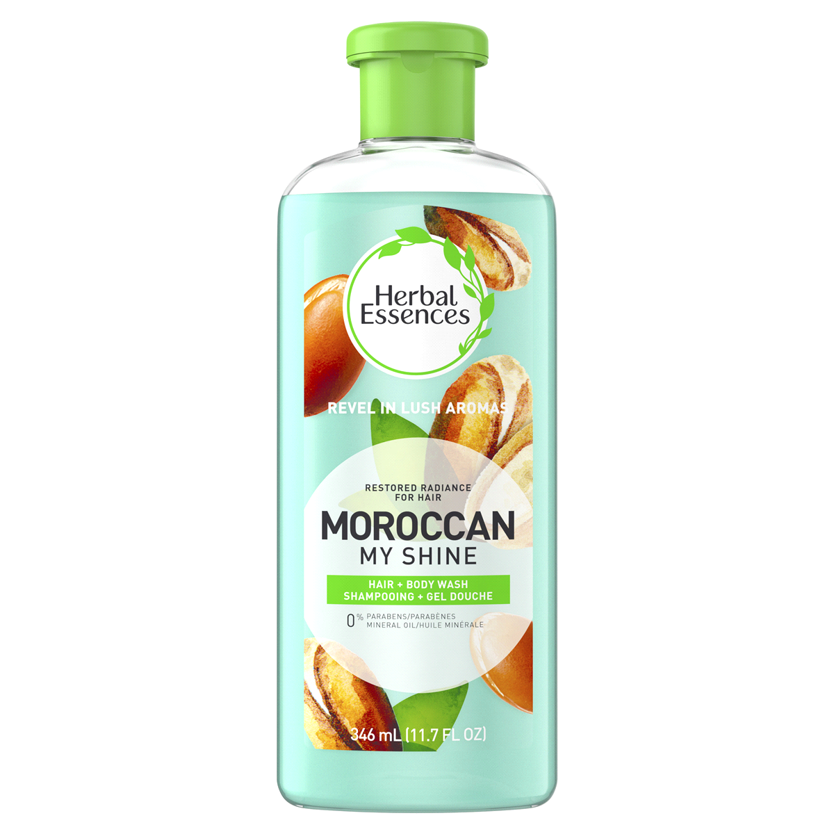 slide 1 of 1, Herbal Essences Moroccan My Shine Shampoo & Body Wash, Restore Shine for Hair, 11.7 fl oz