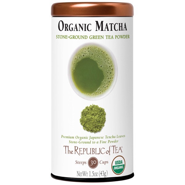 slide 1 of 1, The Republic of Tea Organic Matcha, Stone-ground Japanese Green Tea Powder, 1.5 oz