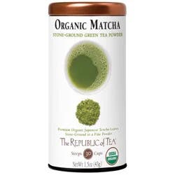 The Republic of Tea Organic Matcha, Stone-ground Japanese Green Tea Powder