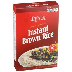 Hy-vee Natural Whole Grain Instant Brown Rice - 28 oz