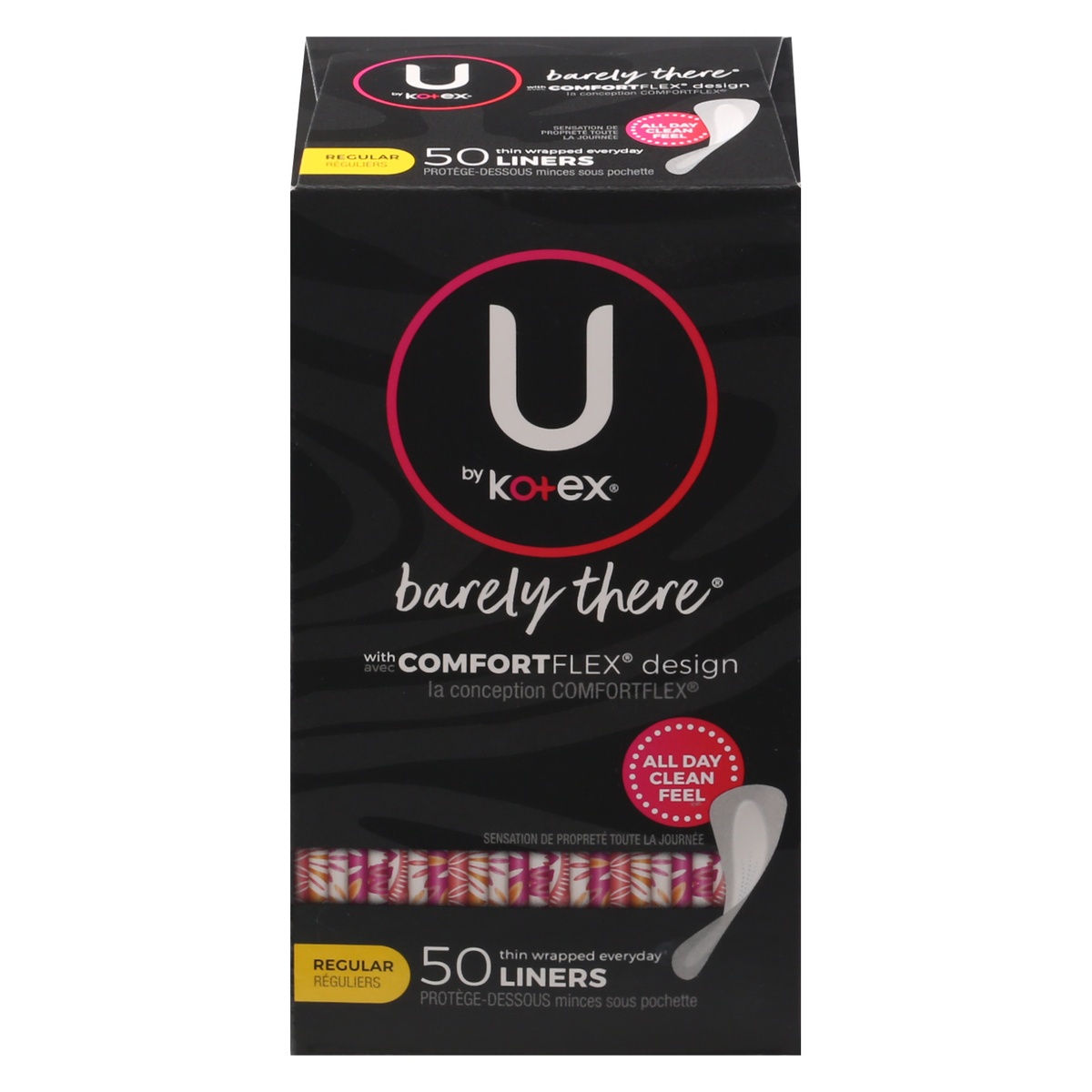 slide 1 of 1, U by Kotex Balance Daily Wrapped Panty Liners, Light Absorbency, Regular Length, 50 Count, 50 ct