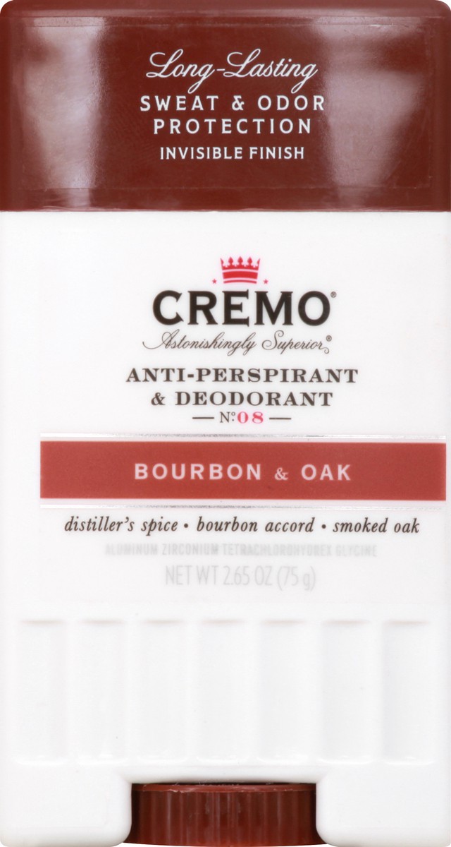 slide 2 of 9, Cremo No. 8 Bourbon & Oak Anti-Perspirant & Deodorant 2.65 oz, 2.65 oz