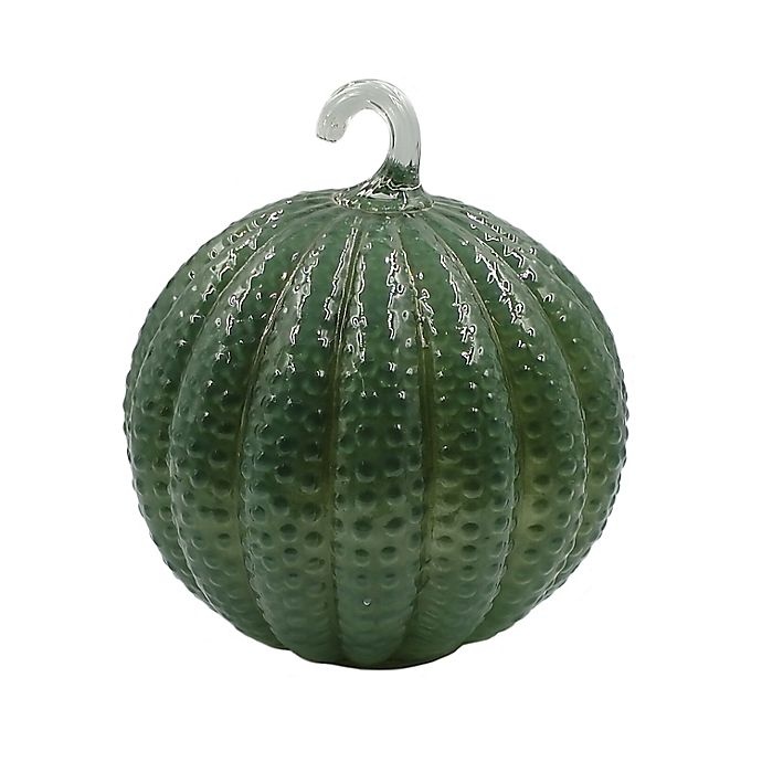 slide 1 of 1, Bee & Willow Home Bee & Willow Textured Glass LED Pumpkin - Green, 1 ct