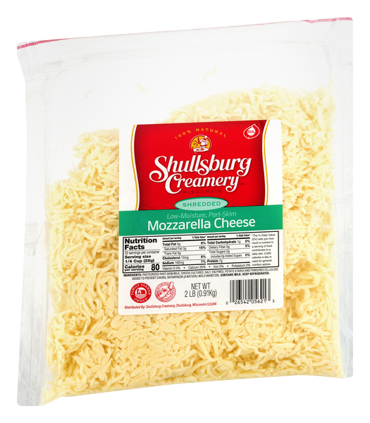 slide 1 of 1, Shullsburg Creamery Mozzarella Shredded Cheese, 2 lb