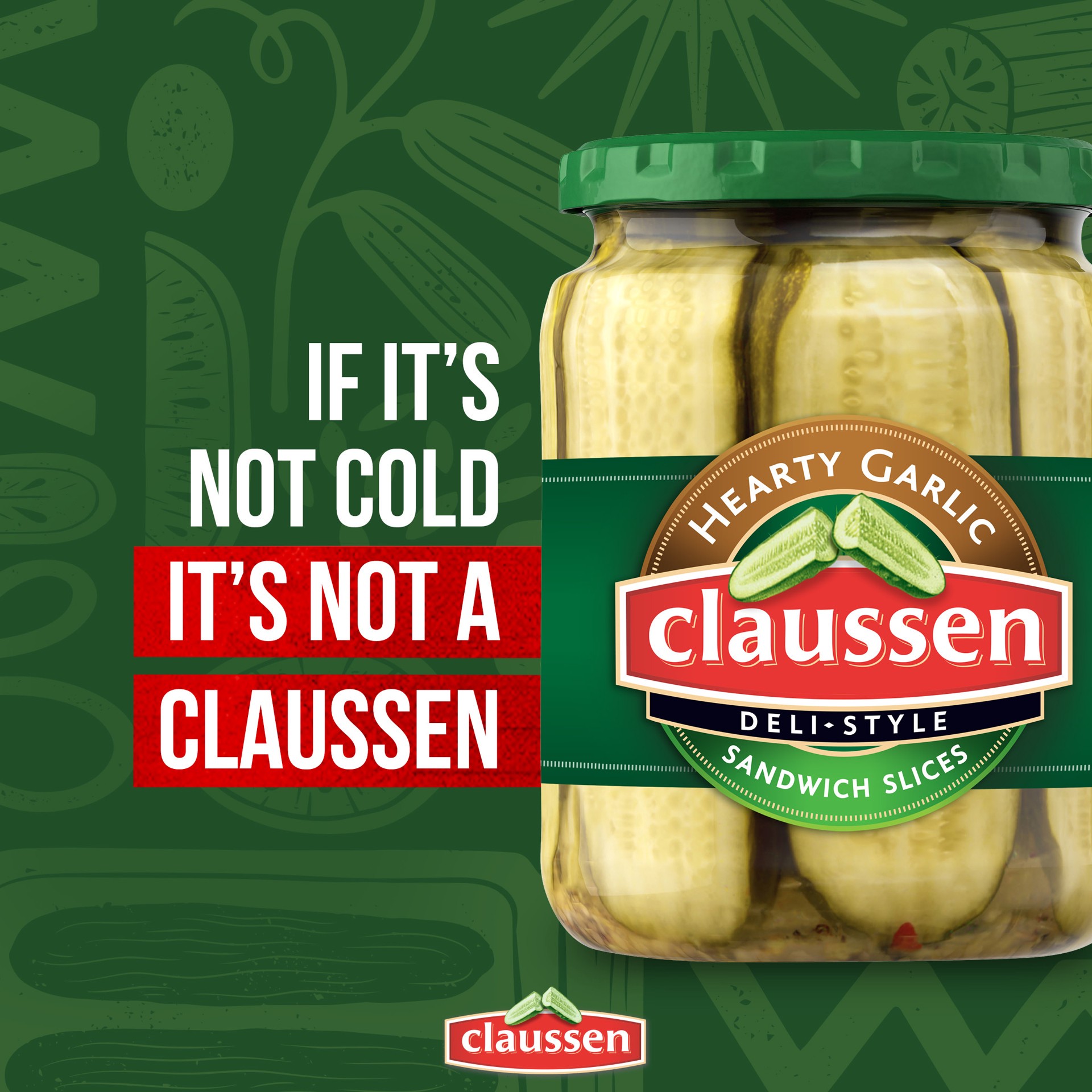 slide 3 of 5, Claussen Hearty Garlic Pickle Sandwich Slices, 20 fl. oz. Jar, 20 oz