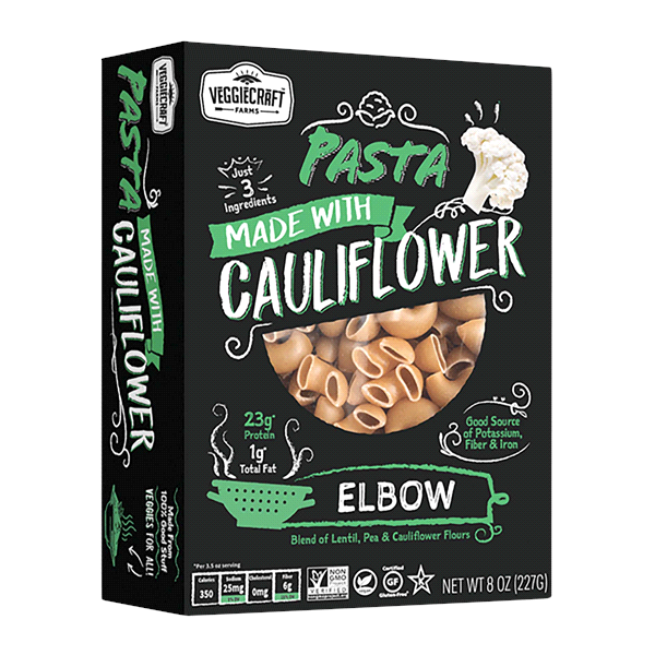 slide 1 of 1, Veggiecraft Farms Cauliflower Elbow Pasta, 8 oz