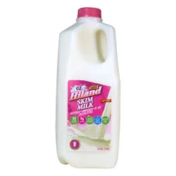 Hiland Dairy Fat Free Skim Milk, Half Gallon, 64 Fl Oz