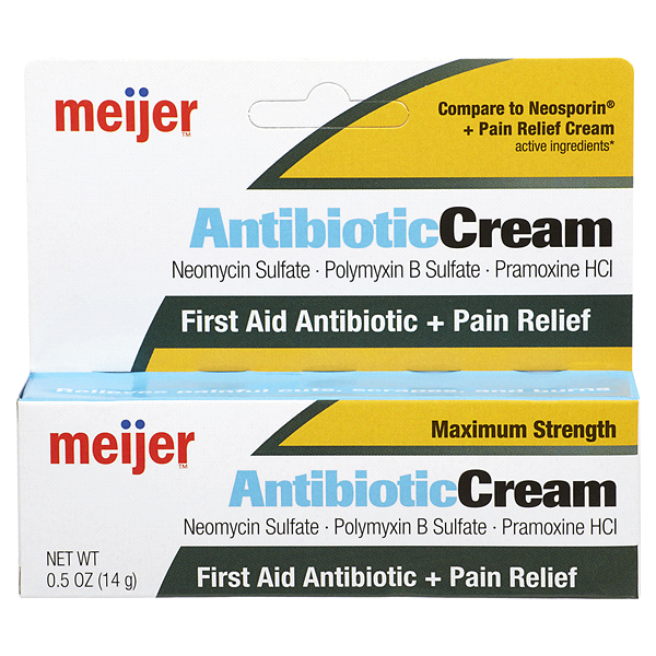 slide 1 of 1, Meijer Maximum Strength Antibiotic Cream, 0.5 oz