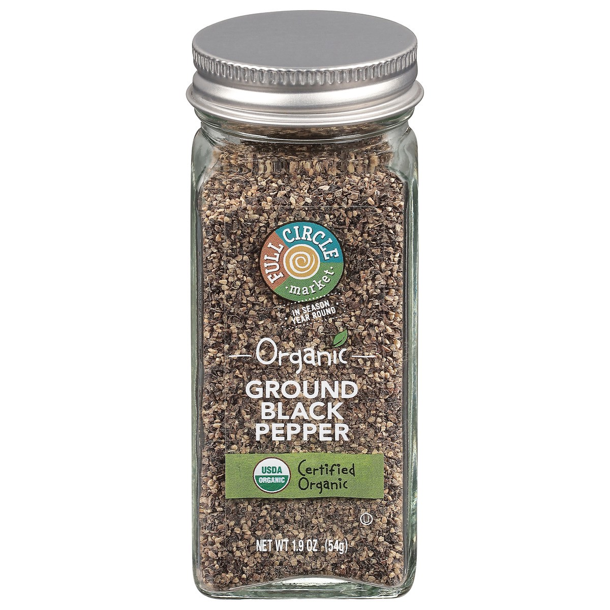 slide 1 of 9, Full Circle Market Ground Black Pepper, 1.9 oz